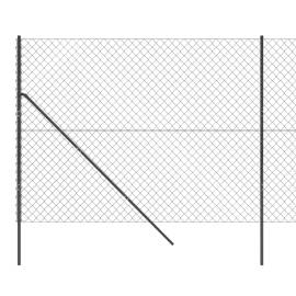 Gard plasă de sârmă, antracit, 1,6x25 m, 4 image