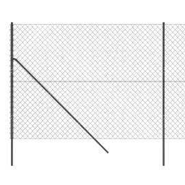 Gard plasă de sârmă, antracit, 1,8x10 m, 4 image