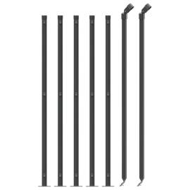 Gard plasă de sârmă cu bordură, antracit, 0,8x10 m, 3 image