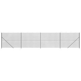 Gard plasă de sârmă cu bordură, antracit, 1,6x10 m, 2 image