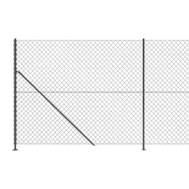 Gard plasă de sârmă cu bordură, antracit, 1,8x10 m, 4 image