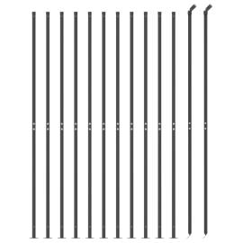 Gard plasă de sârmă cu bordură, antracit, 1,8x25 m, 3 image