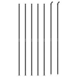 Gard plasă de sârmă cu bordură, antracit, 2,2x10 m, 3 image