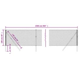 Gard de plasă de sârmă, verde, 1x25 m, 5 image