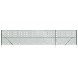 Gard plasă de sârmă cu țăruși de fixare, verde, 1,4x10 m, 2 image