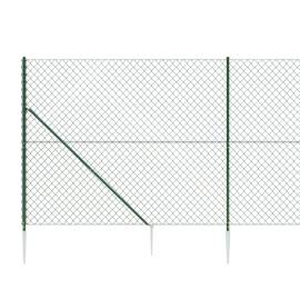 Gard plasă de sârmă cu țăruși de fixare, verde, 1,4x10 m, 4 image