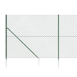 Gard plasă de sârmă cu țăruși de fixare, verde, 1,6x10 m, 4 image