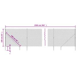 Gard plasă de sârmă cu țăruși de fixare, verde, 1,6x25 m, 5 image