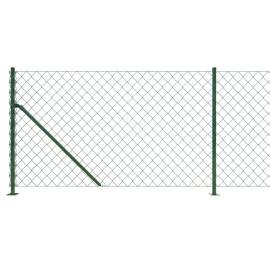 Gard plasă de sârmă cu bordură, verde, 1,1x25 m, 4 image