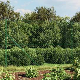 Gard plasă de sârmă cu bordură, verde, 2,2x10 m