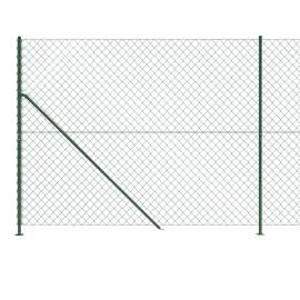 Gard plasă de sârmă cu bordură, verde, 2,2x10 m, 4 image
