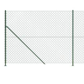 Gard plasă de sârmă cu bordură, verde, 2,2x25 m, 4 image