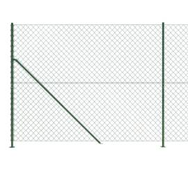 Gard plasă de sârmă cu bordură, verde, 2x10 m, 4 image