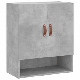 Dulap de perete, gri beton, 60x31x70 cm, lemn compozit, 2 image