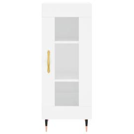 Servantă, alb, 34,5x34x90 cm, lemn compozit, 5 image