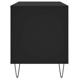 Comodă discuri, negru, 100x38x48 cm, lemn prelucrat, 5 image
