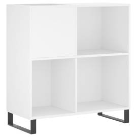 Dulap pentru discuri, alb, 84,5x38x89 cm, lemn compozit, 2 image