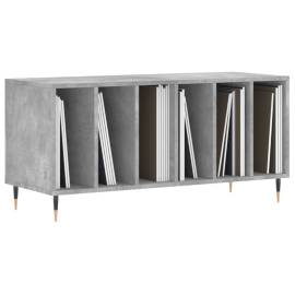 Dulap pentru discuri gri beton, 100x38x48 cm, lemn prelucrat, 3 image