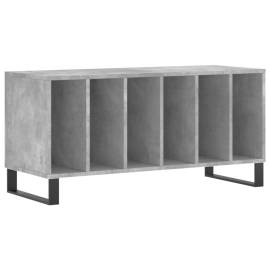Dulap pentru discuri gri beton, 100x38x48 cm, lemn prelucrat, 2 image