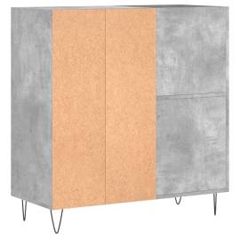 Dulap pentru discuri gri beton 84,5x38x89 cm lemn compozit, 6 image