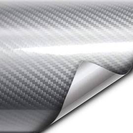 Folie colantare auto Carbon 5D Lacuit Argintiu (3,0m x 1,52m), 2 image