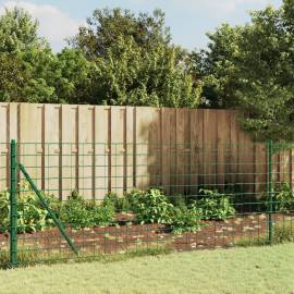 Gard plasă de sârmă, verde, 1,1x10 m, oțel galvanizat