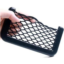 Organizator de tip buzunar din plasa elastica cu rama plastic, dimensiune 14,5 x 7 cm, culoare neagra, 7 image