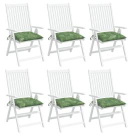 Perne de scaun, 6 buc., 40x40x7 cm, textil, model frunze, 3 image