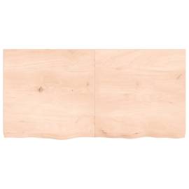 Poliță de perete, 120x60x6 cm, lemn masiv de stejar netratat, 2 image