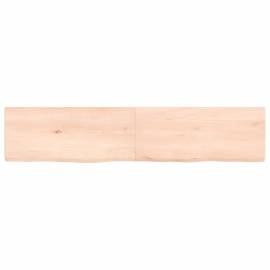 Poliță de perete, 140x30x4 cm, lemn masiv de stejar netratat, 2 image