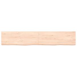 Poliță de perete, 160x30x4 cm, lemn masiv de stejar netratat, 2 image