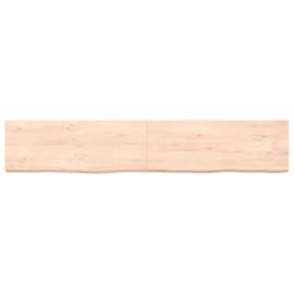 Poliță de perete, 160x30x6 cm, lemn masiv de stejar netratat, 2 image