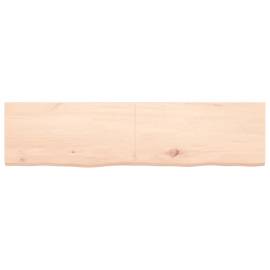Poliță de perete, 160x40x4 cm, lemn masiv de stejar netratat, 2 image