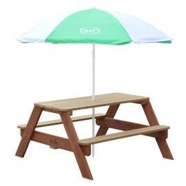 Axi masă de picnic pentru copii „nick” cu umbrelă, maro, 2 image