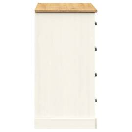 Servantă cu sertare vigo, 113x40x75 cm, alb, lemn masiv de pin, 6 image