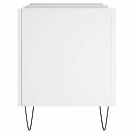 Dulap de discuri, alb, 74,5x38x48 cm, lemn prelucrat, 5 image