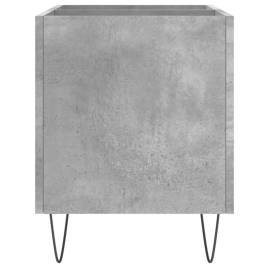 Dulap pentru discuri, gri beton, 74,5x38x48 cm, lemn prelucrat, 5 image