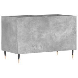 Dulap pentru discuri, gri beton, 74,5x38x48 cm, lemn prelucrat, 2 image