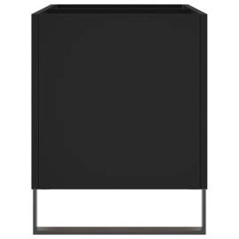 Dulap pentru discuri, negru, 74,5x38x48 cm, lemn prelucrat, 5 image