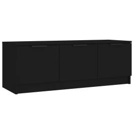 Comodă tv, negru, 102x35x36,5 cm, lemn prelucrat, 2 image
