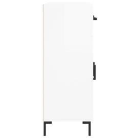 Servantă, alb extralucios, 69,5x34x90 cm, lemn compozit, 7 image