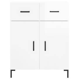Servantă, alb extralucios, 69,5x34x90 cm, lemn compozit, 6 image