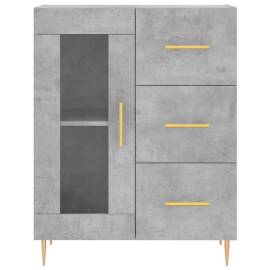 Servantă, gri beton, 69,5x34x90 cm, lemn compozit, 5 image
