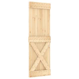 Ușă glisantă cu set de feronerie 70x210 cm, lemn masiv de pin, 3 image