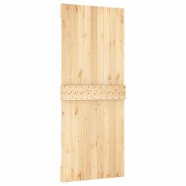 Ușă glisantă cu set de feronerie 85x210 cm, lemn masiv de pin, 5 image