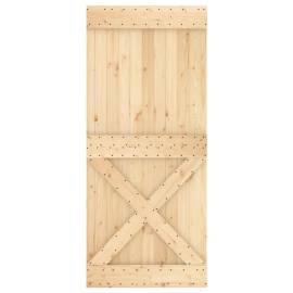 Ușă glisantă cu set feronerie, 90x210 cm, lemn masiv de pin, 4 image