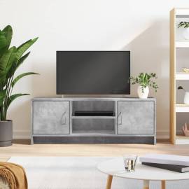 Comodă tv, gri beton, 102x30x37,5 cm, lemn prelucrat