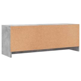 Comodă tv, gri beton, 102x30x37,5 cm, lemn prelucrat, 8 image
