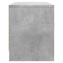 Comodă tv, gri beton, 102x30x37,5 cm, lemn prelucrat, 7 image