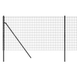 Gard plasă de sârmă, antracit, 0,8x10 m, oțel galvanizat, 4 image